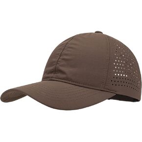 4-Panels Perforation Performance Hat - Lightweight Breathable for All Sports