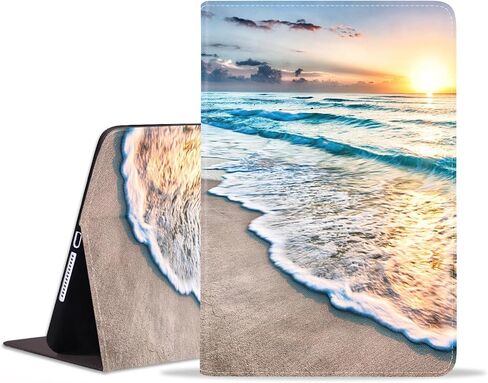 لصالح IPAD 10th Generation Case 2022 10.9 بوصة - غطاء ورق قابل للطي من الجلد النحيف مع النوم التلقائي/الاستيقاظ للجيل العاشر من الجيل 10.9 "2022 ، Sunset Beach in Kuwait