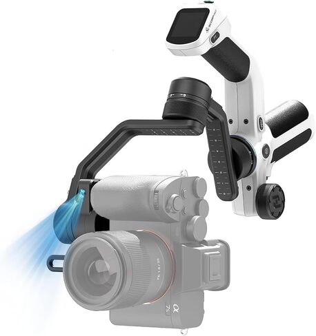 FeiyuTech Official SCORP Mini 2 Kit Gimbal,3-Axis Camera Stabilizer with AI Tracker Fill Light,1,3IN Touch Sreen, for Mirrorless Camera,Smartphone,Action Camera,with Carrying Case,Extension Rod,White in Saudi Arabia