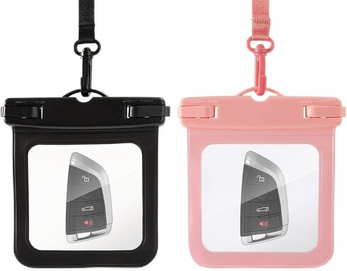 2 Pack Submersible Waterproof Wallet Dry Car Key Fob Case Bag,Swimming Surfing Water Sports Small Waterproof Pouch Holder for Money Door Ship Card Credit ID Card Driver Fishing License Cash Coins in Saudi Arabia