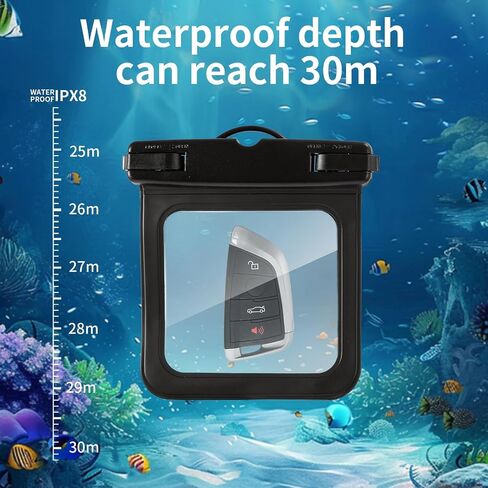 2 Pack Submersible Waterproof Wallet Dry Car Key Fob Case Bag,Swimming Surfing Water Sports Small Waterproof Pouch Holder for Money Door Ship Card Credit ID Card Driver Fishing License Cash Coins in Saudi Arabia