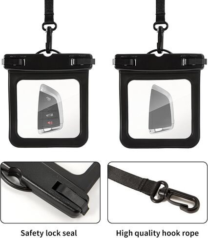 2 Pack Submersible Waterproof Wallet Dry Car Key Fob Case Bag,Swimming Surfing Water Sports Small Waterproof Pouch Holder for Money Door Ship Card Credit ID Card Driver Fishing License Cash Coins in Saudi Arabia
