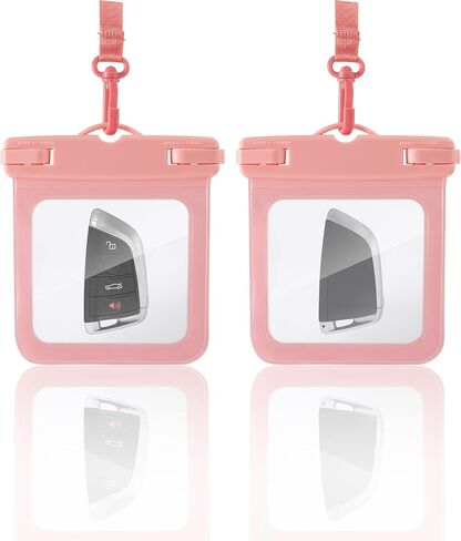 2 Pack Submersible Waterproof Wallet Dry Car Key Fob Case Bag,Swimming Surfing Water Sports Small Waterproof Pouch Holder for Money Door Ship Card Credit ID Card Driver Fishing License Cash Coins in Saudi Arabia