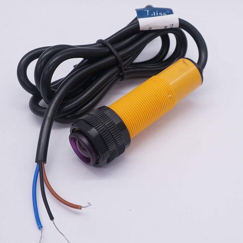 Taiss/ 1 Pair Photoelectric Sensor M18 Infrared Ray Through-Beam Reflection Optical Photoelectric Switch Sensor NPN NO 6-36VDC Proximity Switch Inductive Distance 5M with mounting Bracket E3F-5DN1 in Kuwait
