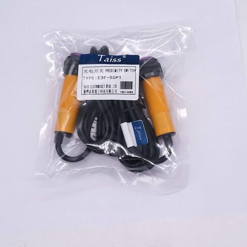 Taiss/ 1 Pair Photoelectric Sensor M18 Infrared Ray Through-Beam Reflection Optical Photoelectric Switch Sensor NPN NO 6-36VDC Proximity Switch Inductive Distance 5M with mounting Bracket E3F-5DN1 in Kuwait