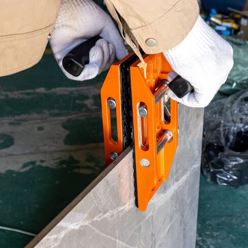 2 Pieces Granite Carrying Clamps with White Rubber-lined, Double Handed Stone Panel Carry Lifter Tools, Heavy Duty lifting clamps for Marble, Glass, Slabs and Plywood in Kuwait
