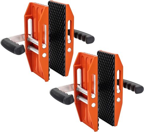 2 Pieces Granite Carrying Clamps with White Rubber-lined, Double Handed Stone Panel Carry Lifter Tools, Heavy Duty lifting clamps for Marble, Glass, Slabs and Plywood in Kuwait