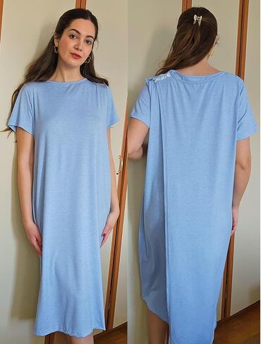 Deyeek Open Back Hospital Gowns for Women Post Shoulder Surgery Dress after Rotator Cuff Tear Away Adaptive Clothing in Kuwait