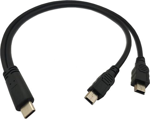 Qaoquda USB C Splitter Charge Cable,1 Feet USB Type C Male to 2 Dual USB Type C Male Y Splitter Extension Charging Cable(Only for Charging) (Type C Male to 2*Type C Male) in Saudi Arabia