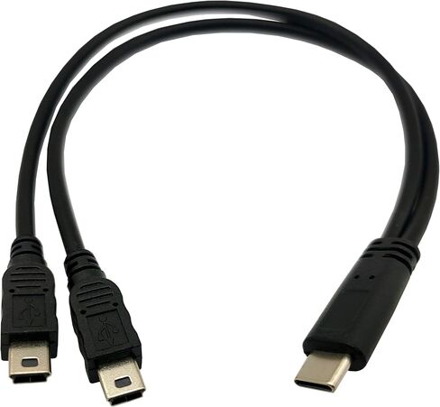 Qaoquda USB C Splitter Charge Cable,1 Feet USB Type C Male to 2 Dual USB Type C Male Y Splitter Extension Charging Cable(Only for Charging) (Type C Male to 2*Type C Male) in Saudi Arabia