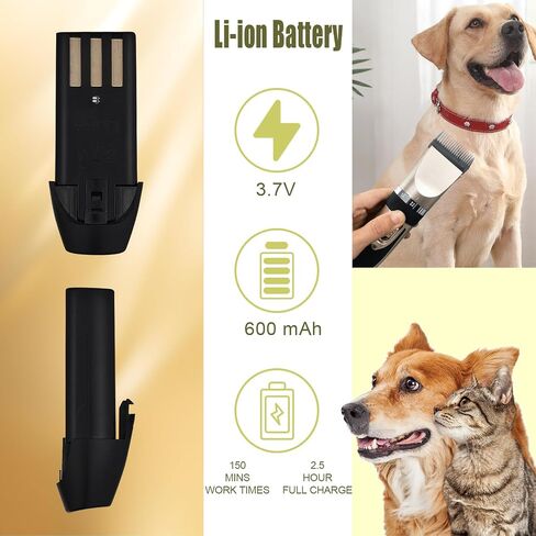 بطارية li-ion القابلة لإعادة الشحن متوافقة مع Oneisall Dog Shaver Clippers منخفض الضوضاء لـ 26225202-003de/p2/x3/x2/c61/n6/a11/k52nts/x2n5 (2 pack) in Saudi Arabia