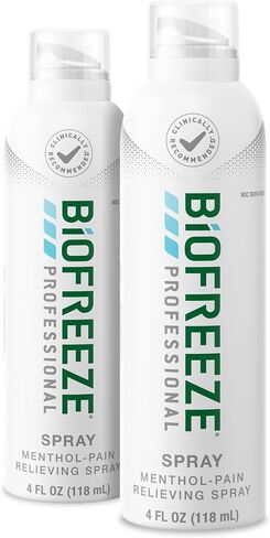 Biofreeze Professional Menthol Pain Relieving Spray 4 FL OZ Colorless (Pack Of 3) Aerosol Spray For Pain Relief Of Sore Muscles, Arthritis, Backache, And Joint Pain (Packaging May Vary) in Saudi Arabia
