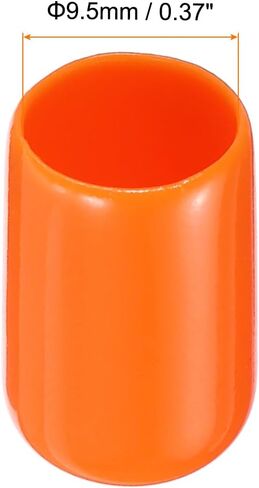 Screw Thread Protector Cover Rubber End Caps, [for Screw, Bolt] - 5/16"(8mm) ID/Orange/50pcs in Saudi Arabia