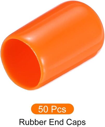 Screw Thread Protector Cover Rubber End Caps, [for Screw, Bolt] - 5/16"(8mm) ID/Orange/50pcs in Saudi Arabia