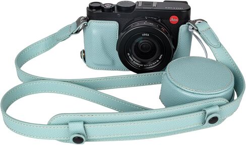 Protective Camera Case Kit for Leica D-LUX8 Camera,for Leica DLUX8 Half Case D-LUX 8 Camera Cover with Front Lens Cap with Shoulder Strap-Black in Saudi Arabia