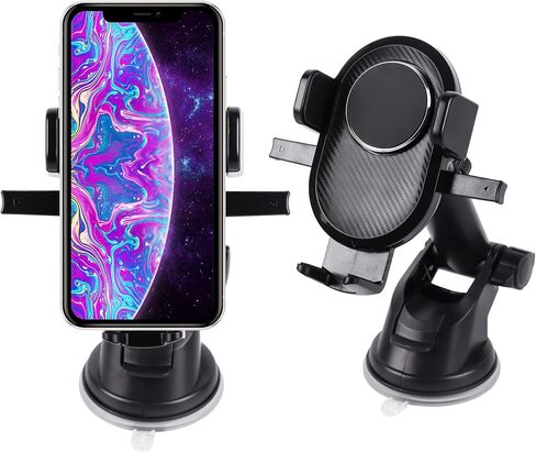Dash Mount Phone Holder, Black, Compatible with All 4-7 inch Smartphones and Note Series, Easy DIY Installation, Stability and Reliability in Saudi Arabia