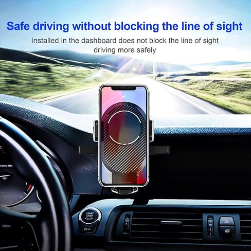 Dash Mount Phone Holder, Black, Compatible with All 4-7 inch Smartphones and Note Series, Easy DIY Installation, Stability and Reliability in Saudi Arabia