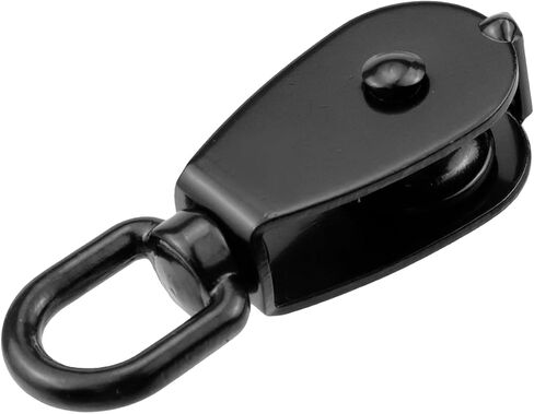 Antrader Single Pulley Block,4Pcs M25 Pulley Block 304 Stainless Steel Lifting Wire Crane Pulley Roller Wire Rope Hanging Wire Towing Wheel,Black in Kuwait