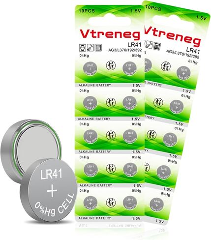 20 Pack LR41 Batteries AG3 392 384 192 L736 L736f 1.5V Alkaline Button Coin Cell Battery for Thermometer Watch Toy in Saudi Arabia