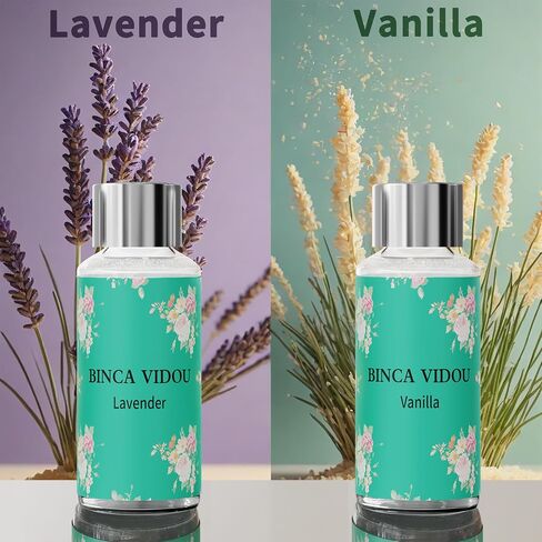 Binca Vidou Reed Diffuser Set of 3, Lavender Rose Vanilla Oil Reed Diffusers for Bedroom Living Room Office Aromatherapy Oil Reed Diffuser 35ml/1.18oz x 3 in Saudi Arabia