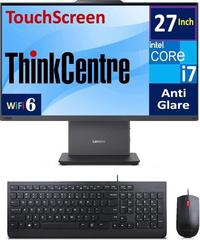 Lenovo ThinkCentre Neo 50a Gen 5 Business All-in-One 27" Touchscreen FHD Display (Intel i7-13620H, 32GB DDR5, 256GB PCIe SSD, Intel UHD, WiFi 6, Webcam, Bluetooth 5.3, Win 11 Home) w/Premium Backpack in Saudi Arabia