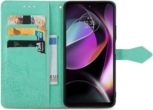 for Motorola Moto G Power 5G 2025 Phone Case Wallet,Women Men Mandala Flowers Embossed PU Leather Kickstand Card Holder Slots Wrist Strap Magnetic Flip Cover Purse for Moto G Power 2025 Purple in Kuwait