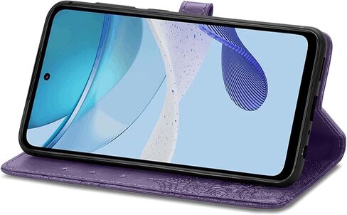 for Motorola Moto G Power 5G 2025 Phone Case Wallet,Women Men Mandala Flowers Embossed PU Leather Kickstand Card Holder Slots Wrist Strap Magnetic Flip Cover Purse for Moto G Power 2025 Purple in Kuwait