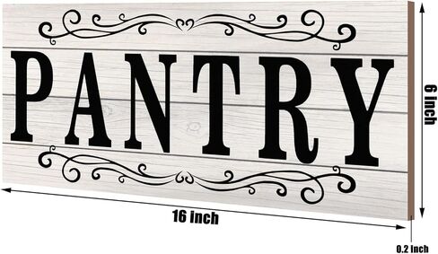 Pantry Sign Pantry Wall Decor Farmhouse Pantry Sign Wooden Rustic Pantry Sign Retro Pantry Hanging Sign Wooden Art Printed Decor for Home Pantry Room Holiday Decoration, 16 x 6 Inches (Brown) in Kuwait