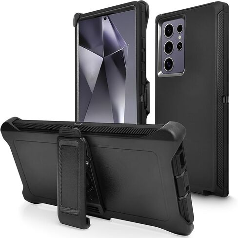 Galaxy S24 Ultra Case (6.8"), Heavy Duty Military Grade Full Body Protective Case Shockproof/Drop/Dust Proof 3-Layer Protective Durable Cover for Samsung Galaxy S24 Ultra 2024 Release Blue in Kuwait