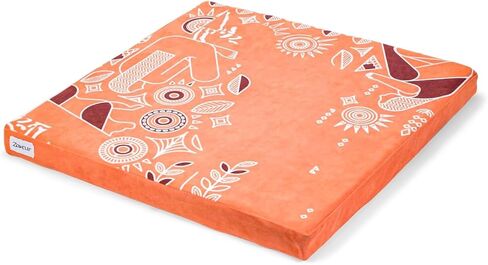 سجادة اليوغا والتأمل المربعة من الإسفنج Zaveur Royal Court مع غطاء مخملي - سجادة تمرين إسفنجية سميكة كبيرة - سجادة أرضية مبطنة كبيرة غير قابلة للانزلاق - وسادة توازن للأرضية من الإسفنج السميك in Kuwait