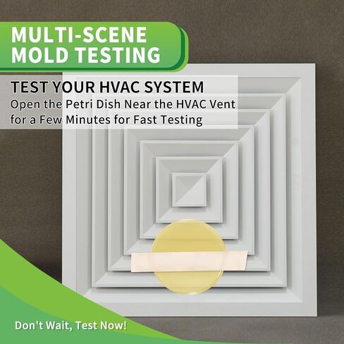 Mold Test Kit for Home with Free Lab Analysis - 5 Simple Detection Tests DIY at Home Mold Air Tester - Test HVAC System,Surface Mold for Home Indoor & Outdoor Air Quality Mold Testing Kits Detector in Kuwait