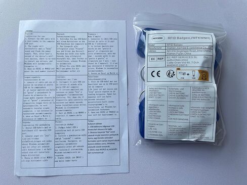 5pcs التردد المزدوج RFID keyfob t5577 125khz و 13.56MHz الكل في سلسلة المفاتيح المركب uid rewrinta keyfob ble تستخدم لنسخ/clote مفتاح/بطاقات (أزرق) in Kuwait