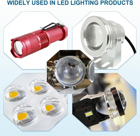 PATIKIL Diameter 50mm Flat Convex Lens, 2 Pcs Height 22mm High Borosilicate Glass LED Optical Convex Condenser Lens with Edge for Flashlight Car Bike Head Lamp Spotlight, Clear 3mm in Saudi Arabia