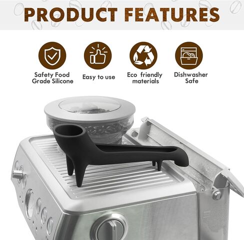 Water Tank Funnel for Breville Espresso Machine Accessories, Water Tank Quick Access Espresso Long Funnel, Silicone Food Grade, for Coffee Maker with Water Tank at The Back (Black) in Kuwait