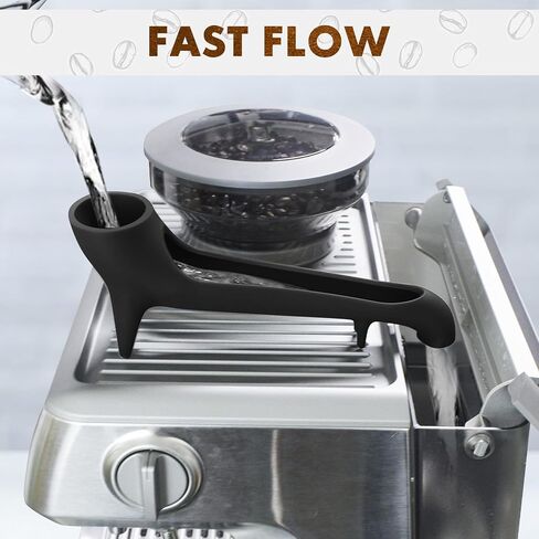 Water Tank Funnel for Breville Espresso Machine Accessories, Water Tank Quick Access Espresso Long Funnel, Silicone Food Grade, for Coffee Maker with Water Tank at The Back (Black) in Kuwait