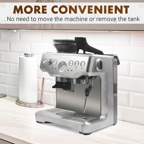 Water Tank Funnel for Breville Espresso Machine Accessories, Water Tank Quick Access Espresso Long Funnel, Silicone Food Grade, for Coffee Maker with Water Tank at The Back (Black) in Kuwait