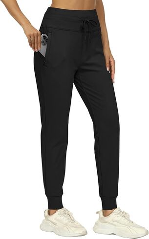 BUAUTY Women's Fleece Lined Joggers Water Resistant Winter Thermal Ski Hiking Running Pants in Saudi Arabia