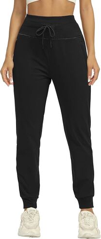 BUAUTY Women's Fleece Lined Joggers Water Resistant Winter Thermal Ski Hiking Running Pants in Saudi Arabia