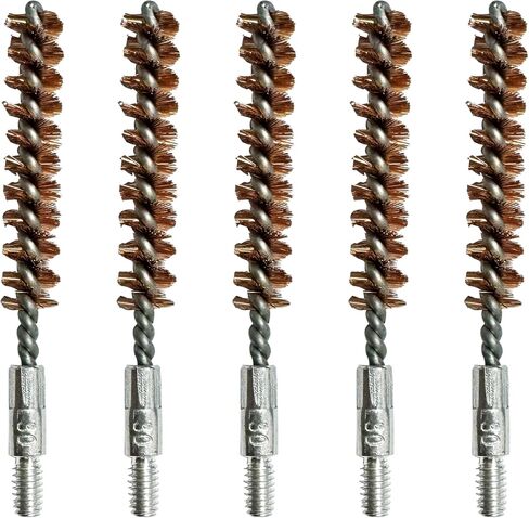 5 PCS Bore Bore Brunze 12ga .17cal .22cal 9mm Bore Cleaning Brush for Pistol Rifle Cleaning Kit Thread 5-40 8-32 5/16-27 (5 PCS .27 Cal 7mm) in Kuwait