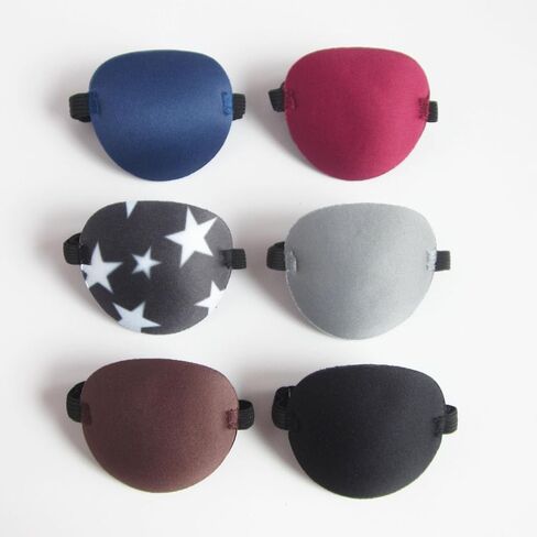 RIKEYO 6PCS Eye Patch, Adjustable Soft Eye Patches for Adults and Kids,Medical Eyepatch,Amblyopia Lazy Eye Patches for Left or Right Eyes, 6 Colors in Kuwait