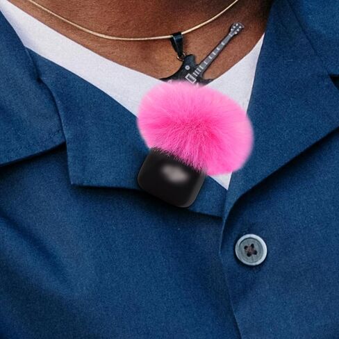 LEFXMOPHY Windscreen for DJI MIC MINI (2024) Wireless Microphone Hot Pink Furry Wind Muff Deadcat Cover (Not for Dji Mic 1 and 2), 2-Pack in Kuwait