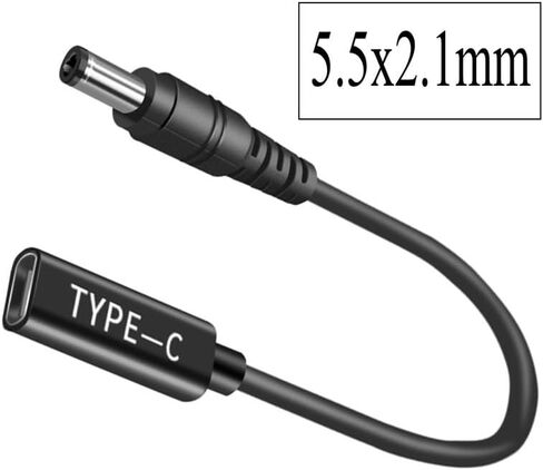 5.5 x 1.7 mm USB C to DC Connector, 19V DC Adapter Made for Acer Laptop Series in Kuwait