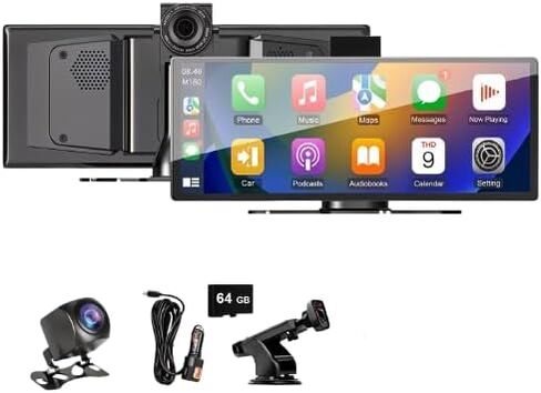 شاشة لاسلكية محمولة 11.26 بوصة FHD للسيارة Apple Carplay 4K Dash Cam ، شاشة Android Auto مع كاميرا اندفاعة ، كاميرا احتياطية in Saudi Arabia
