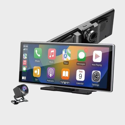 شاشة لاسلكية محمولة 11.26 بوصة FHD للسيارة Apple Carplay 4K Dash Cam ، شاشة Android Auto مع كاميرا اندفاعة ، كاميرا احتياطية in Saudi Arabia