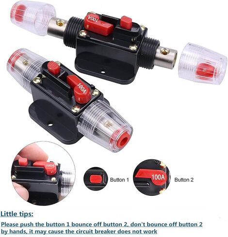 15 Amps Fuse Holders 15-150A Inline Circuit Breaker Manual Reset Fuses 12V-24V DC for Automotive Marine Boat Audio Solar System Inverter Amps Overload Protection Set in Kuwait