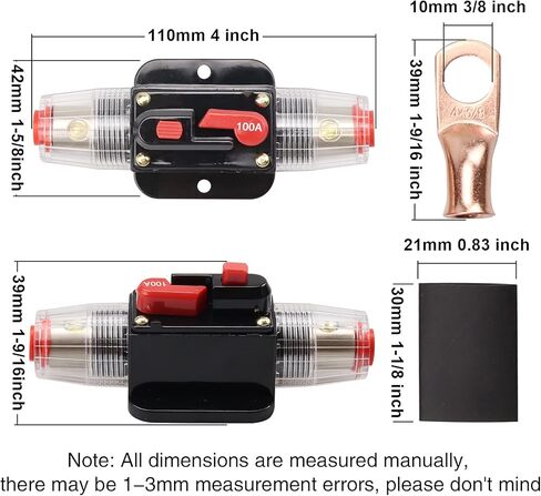 15 Amps Fuse Holders 15-150A Inline Circuit Breaker Manual Reset Fuses 12V-24V DC for Automotive Marine Boat Audio Solar System Inverter Amps Overload Protection Set in Kuwait