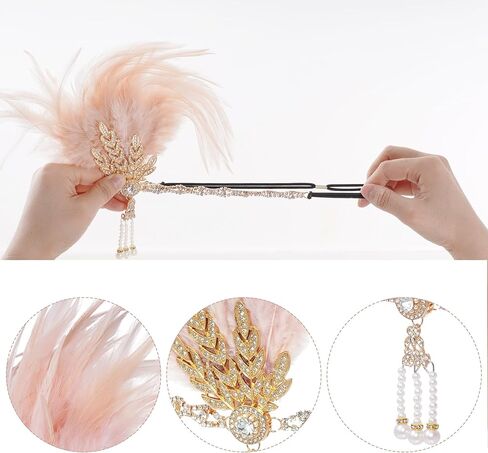 choyaxo Flapper Headband Roaring 20s Headpiece Great Gatsby Headpiece for Women in Kuwait