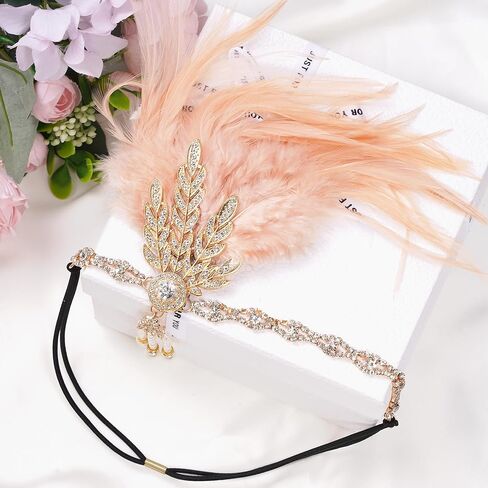 choyaxo Flapper Headband Roaring 20s Headpiece Great Gatsby Headpiece for Women in Kuwait