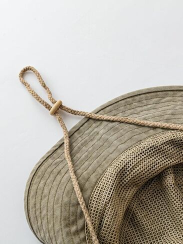 Mosquito Head Net Hat - Unisex Denim Washed Bucket Hat Classic Wide Brim Fisherman Hat with Detachable Mesh Foldable Sun Hat in Saudi Arabia