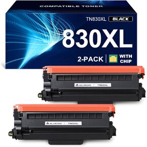 TN830XL Toner Cartridge Compatible Replacement for Brother DCP L2640DW L2647DW HL L2420DW L2460DW L2460DWXL L2465DW L2467DW L2480DW L2865DW MFC L2820DW L2900DWXL L2980DW (2 Black) High Yield